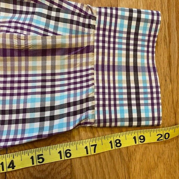 Peter Millar Golf Plaid Button Down Shirt Long Sleeve All Cotton Men Size Large - Picture 7 of 8